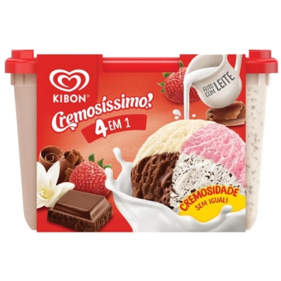 Kibon cremosissimo 2 litros 4em1 