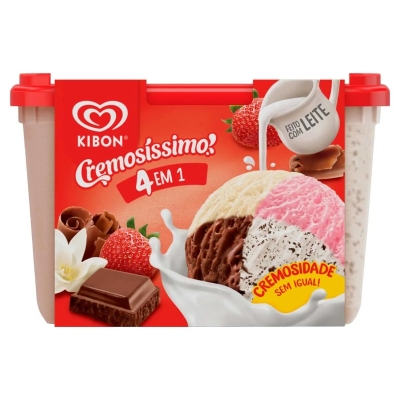 Sorvete Kibon Cremosíssimo 4 em1 2 Litros