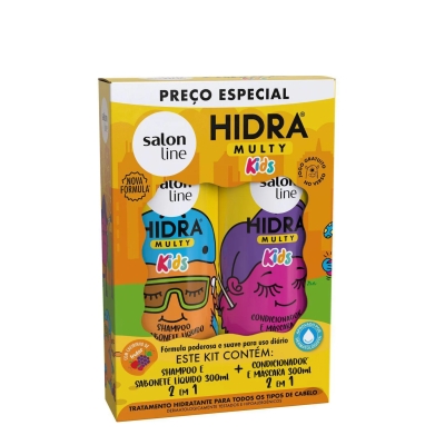 Kit Salon Line Hidra Multy Kids Shampoo + Condicionador Com 300ml Cada