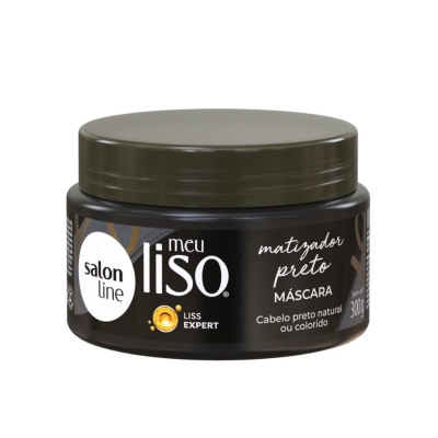 Máscara Tratamento Capilar Salon Line Meu Liso Matizadora Preto 300gr