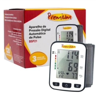 Aparelho Medidor de Pressão Arterial Digital de Pulso Premium Bsp21
