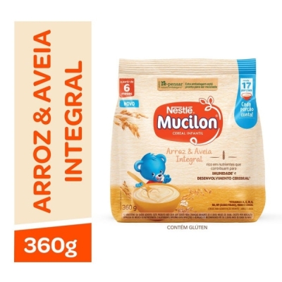 Mucilon 360g arroz/aveia sachet