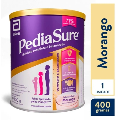 Suplemento Infantil Pediasure 4 a 10 anos Morango 400g