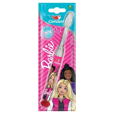 Escova de Dente Infantil Condor Macia Barbie 3+ Anos 1 Unidade