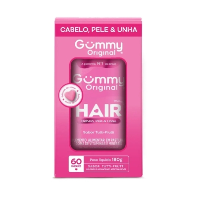 Suplemento Alimentar Gummy Hair Vitamin Tutti-Frutti 60 Unidades