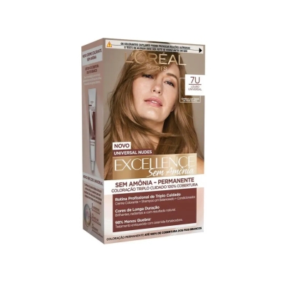 Tinta de Cabelo Permanente Imédia Excellence L'Oréal Paris Sem Amônia - 7U Louro Universal