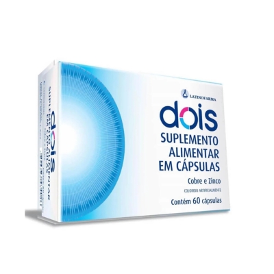 Zinco + Cobre Dois Latinofarma 60 Cápsulas