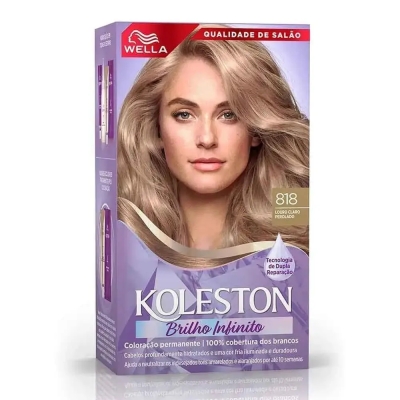 Tintura Creme Koleston Nº818 Louro Claro Perolado 1 Unidade