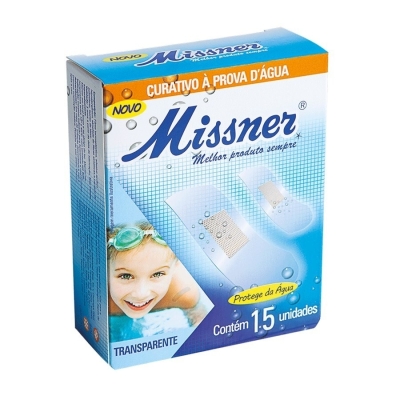 Curativo Missner Prova D' Água Transparente 15 Unidades