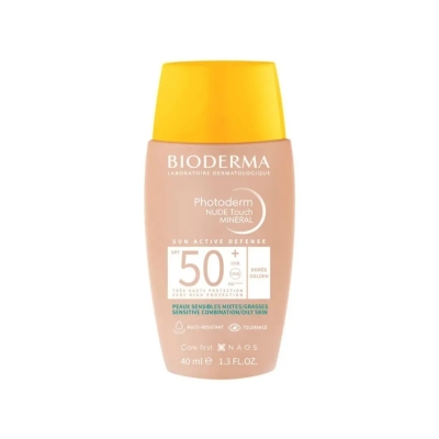 Protetor Solar Facial Bioderma Photoderm Nude Touch Mineral FPS 50+ Médio 40ml