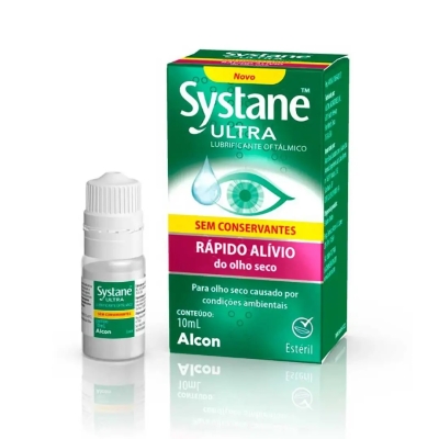 Systane Ultra Lubrificante Oftálmico Alívio Rápido Sem Conservante 10ml