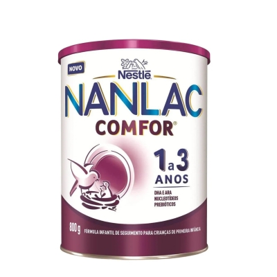 Fórmula Infantil Nanlac Comfor Nestlé 1 a 3 anos 800g