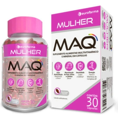 Suplemento Vitamina e Minerais Maq Mulher 30 Cápsulas - Eurofarma