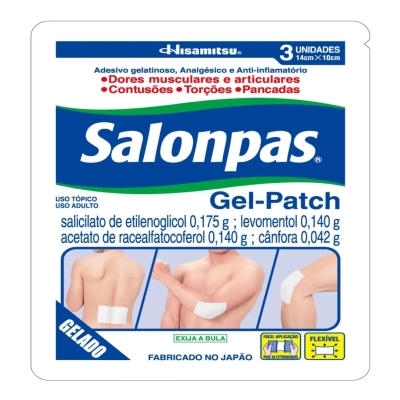 Salonpas Gel Patch com 3 Unidades