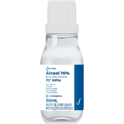 Álcool Antisséptico 70% Farmax 50mL