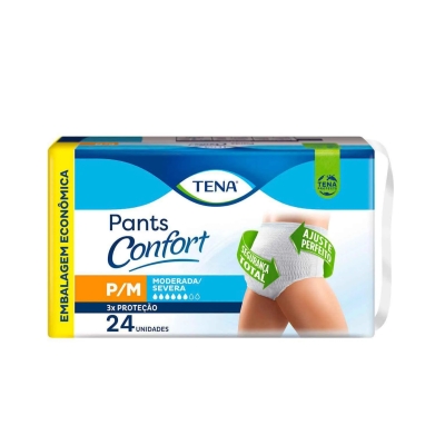 Roupa Íntima Descartável Unissex Tena Pants Confort P/M 24 unidades