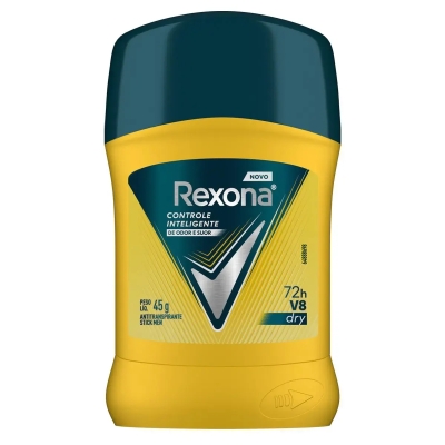 Desodorante Antitranspirante Stick Rexona V8 Dry Masculino 72h 45g