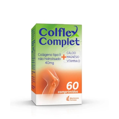 Colágeno Colflex Complet 40mg Tipo II Não Hidrolisado - 60 Comprimidos