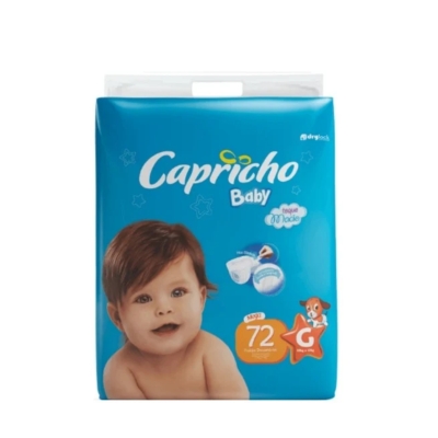 Fralda Capricho Baby Mega G 72 Unidades 