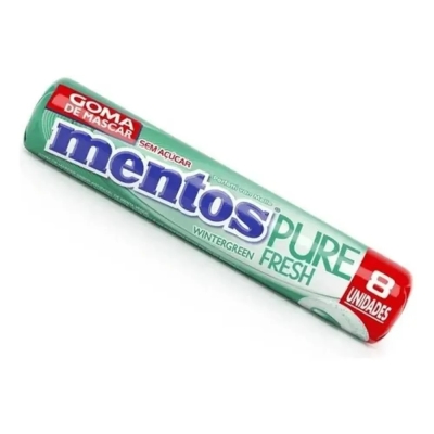 Mentos Pure Fresh Chiclete Sem Açúcar Sabor Wintergreen 8 Unidades