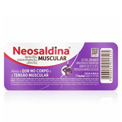 Neosaldina Analgésico e Relaxante Muscular 10 Comprimidos