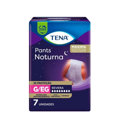 Roupa Íntima Descartável Unissex Tena Pants Noturna G/EG 7 unidades