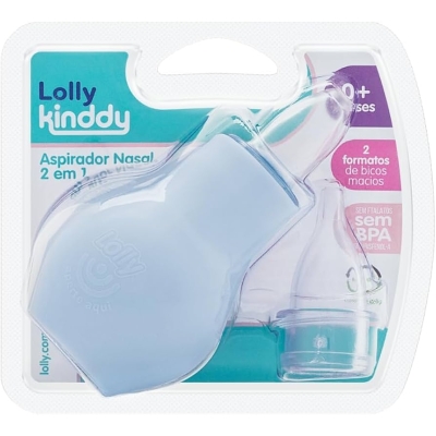 Aspirador Nasal Lolly 2 em 1 Azul 1 Unidade