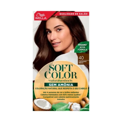 Tinta de Cabelo Semi-Permanente Soft Color - 40 Castanho Médio