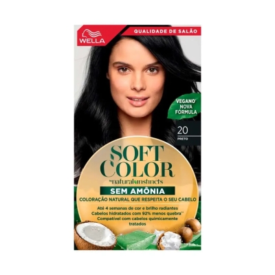Tinta de Cabelo Semi-Permanente Soft Color - 20 Preto