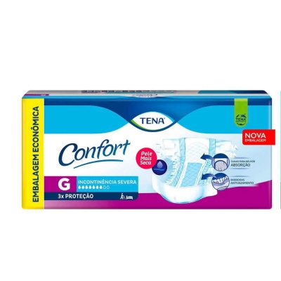 Fralda Geriátrica Unissex Tena Confort G Absorção Intensa 20 unidades