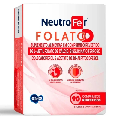 Polivitamínico NeutroFer Folato D para Gestantes 90 Comprimidos