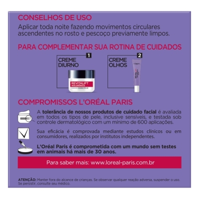 Revitalift cr hialuronico noturno 49g 