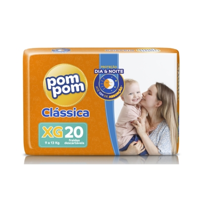 Fralda Pom Pom Classica Jumbo XG 20 Unidades