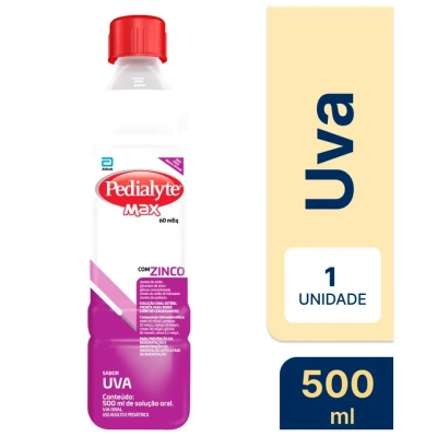Probiótico Pedialyte Max Sabor Uva Solução 500ml