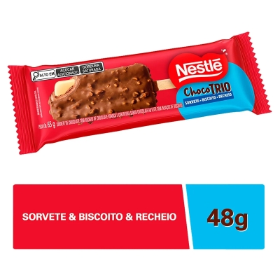 Sorvete Nestlé Choco Trio Pacote 65g