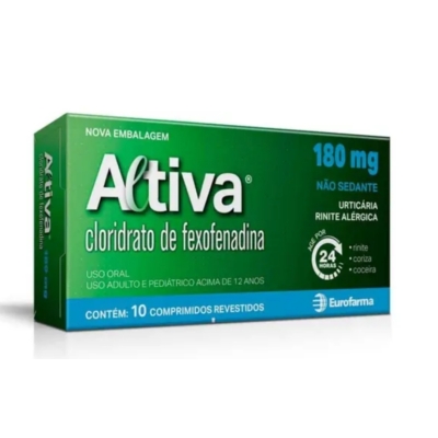 Antialérgico Altiva Cloridrato de Fexofenadina 180mg 10 Comprimidos