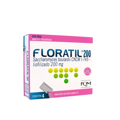 Probiótico Floratil 200mg 4 envelopes de 1g