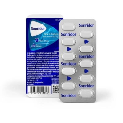 Sonridor Dor e Febre Paracetamol 750mg 10 Comprimidos