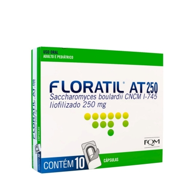 Probiótico Floratil 250mg 10 Cápsulas