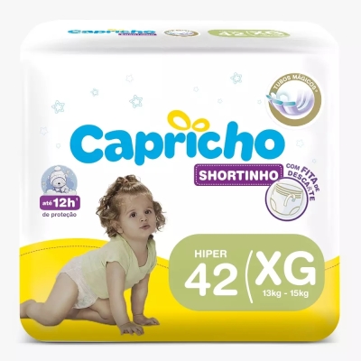Fralda Infantil Shortinho Capricho Roupinha Hiper XG 42 Unidades
