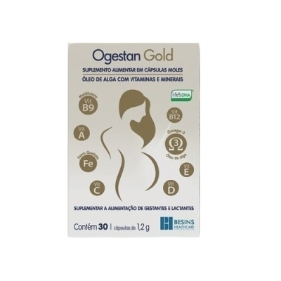 Polivitamínico Ogestan Gold para Gestantes e Lactantes 30 Cápsulas