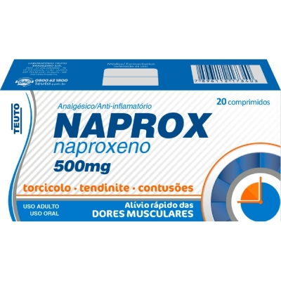 Naprox Naproxeno 500mg 20 Comprimidos