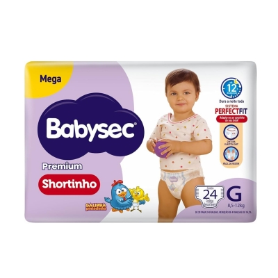 Fralda Babysec Galinha Pintadinha Shortinho Mega G 24 Unidades 