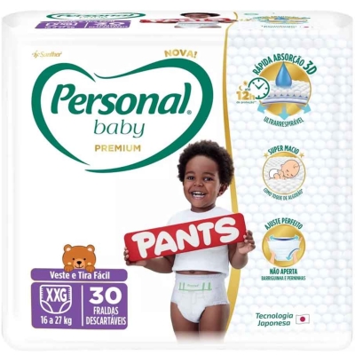 Fralda Personal Baby Premium Pants Mega XXG 30 Unidades 