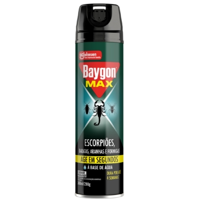 Inseticida Aerosol Baygon Max Escorpiões e Baratas 360ml