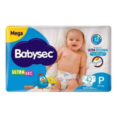 Fralda Babysec Galinha Pintadinha Ultrasec Mega P 42 Unidades 