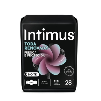 Absorvente Intimus Noturno Toda Renovada Suave com Abas 28 Unidades