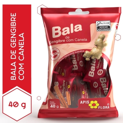 Bala de Gengibre Com Canela Apis Flora 40g