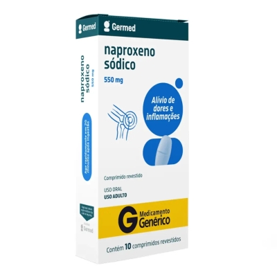 Naproxeno Sódico 550mg 10 Comprimidos Genérico Germed