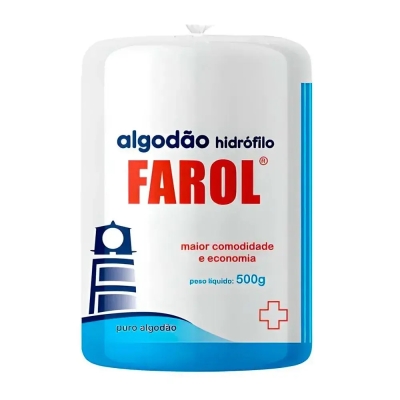 Algodão Hidrófilo em Rolo Não Estéril 500G - Farol